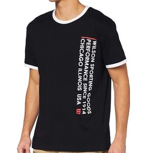 Wilson SINCE 1914 MENS TENNIS TEE, Black and White SIZE 2XL